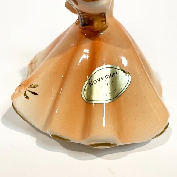 Josef Originals November Topaz Figurine Birthstone Birthday Girl Vintage - Picture 6 of 7